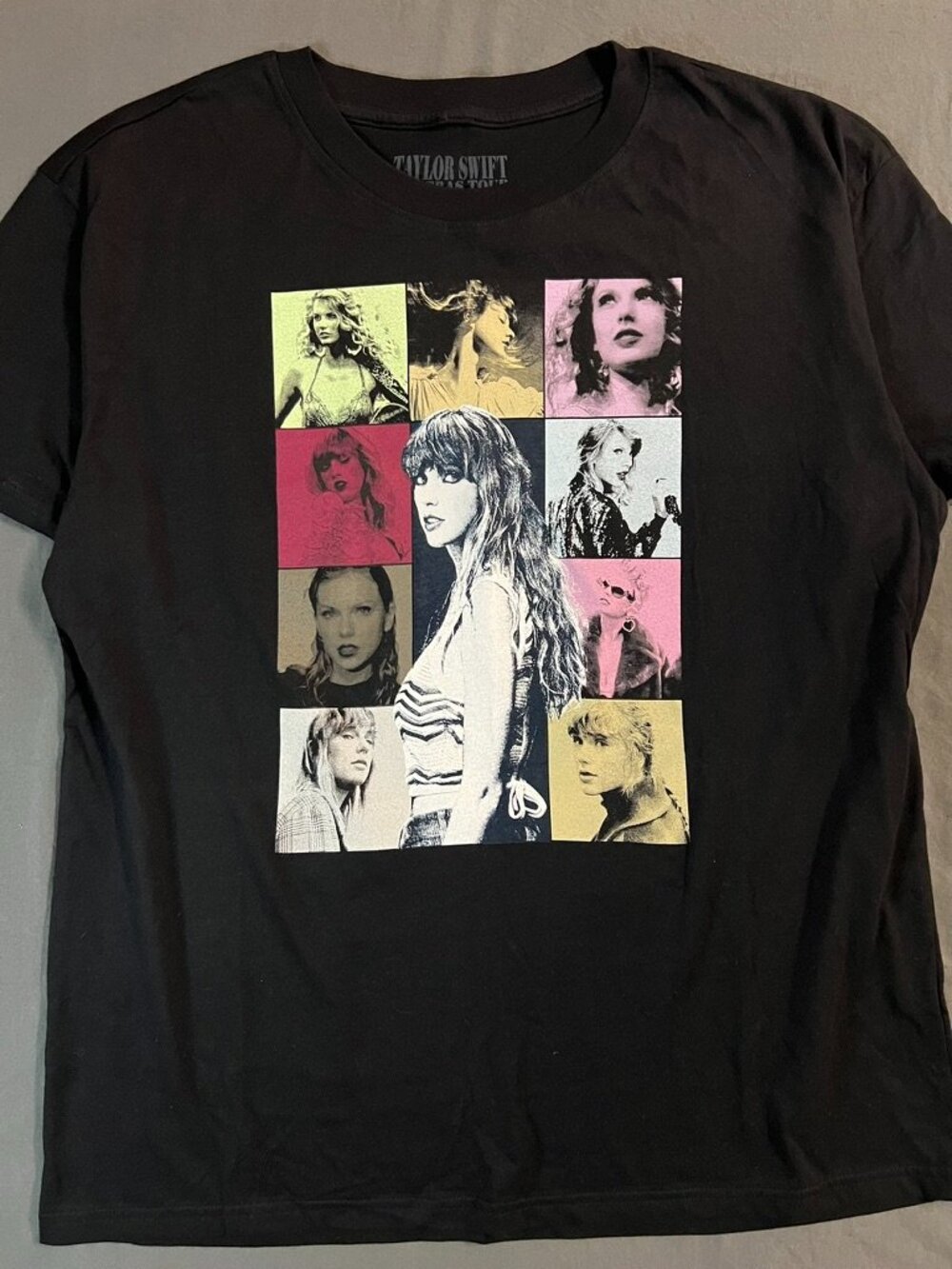 Taylor Swift Eras Tour Graphic T-Shirt Black Sz XL Authentic Official Real